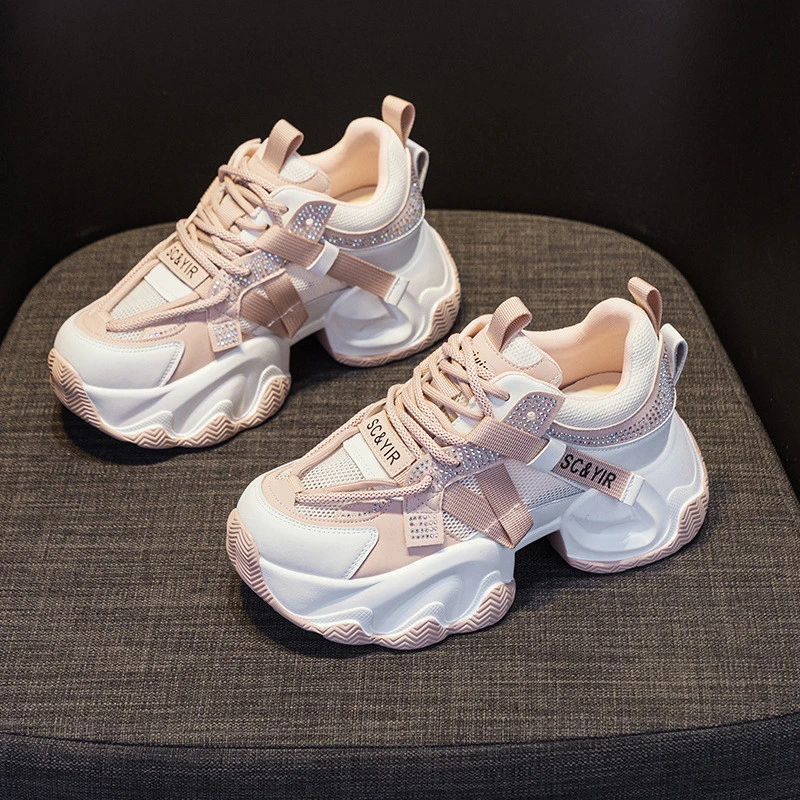 爆款旅游鞋男鞋轮胎鞋夏季网鞋老爹鞋厚底内增高2025鞋百搭风女