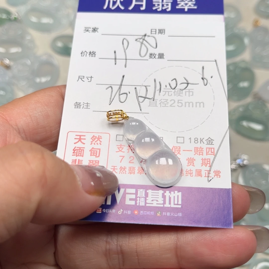 小***食翡翠未镶嵌颈饰天然