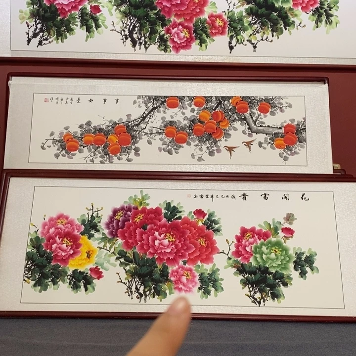 了***，国画215*85尺寸带框包邮送到家