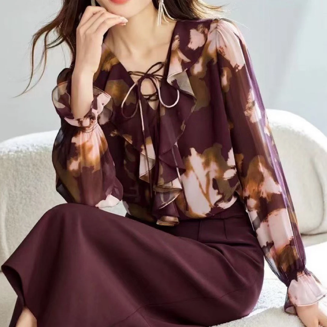 690-699 XL-5X丽菲雅服饰编号法式气质轻熟时尚衬衫小衫知性干练