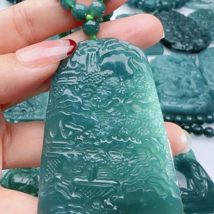 翡翠未镶嵌颈饰多样性发货天然A货翡翠