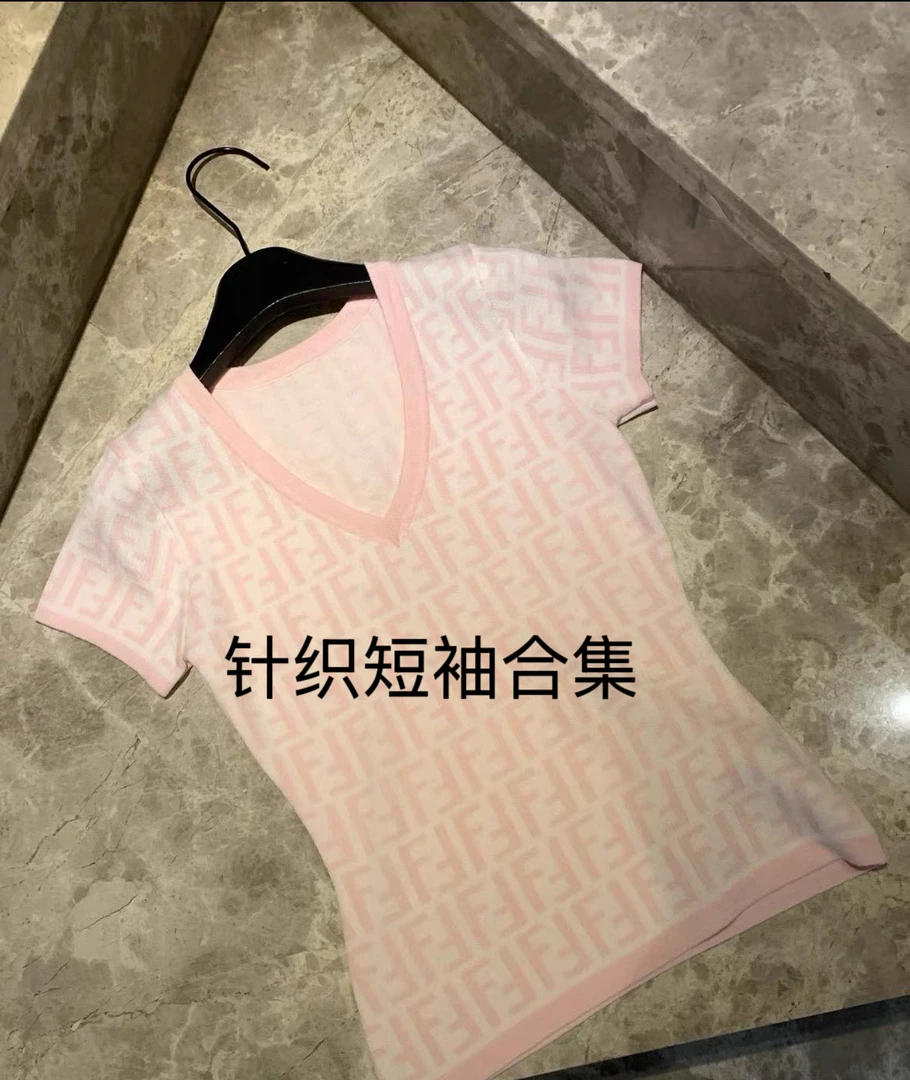 短款字母衫内衣短袖睡衣千金风加绒V领毛针织衫