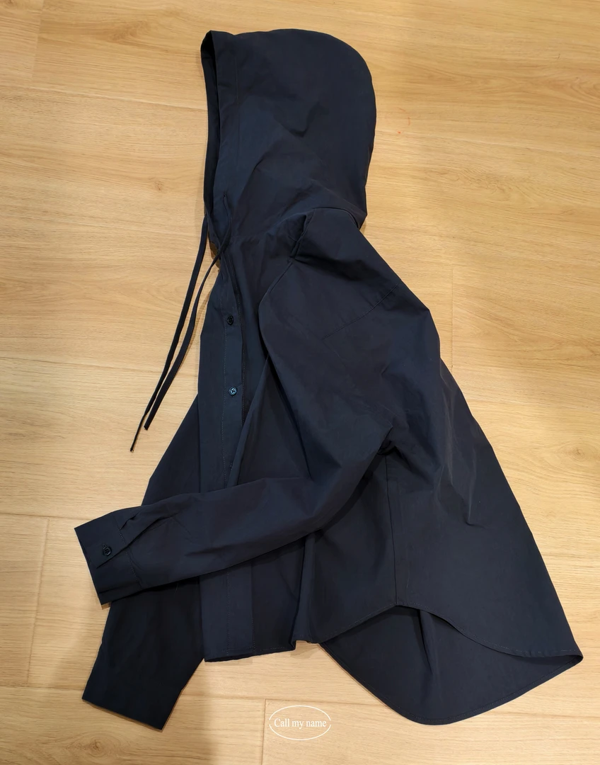 韩国代购. Call my name   灰色连帽衬衫L25041723