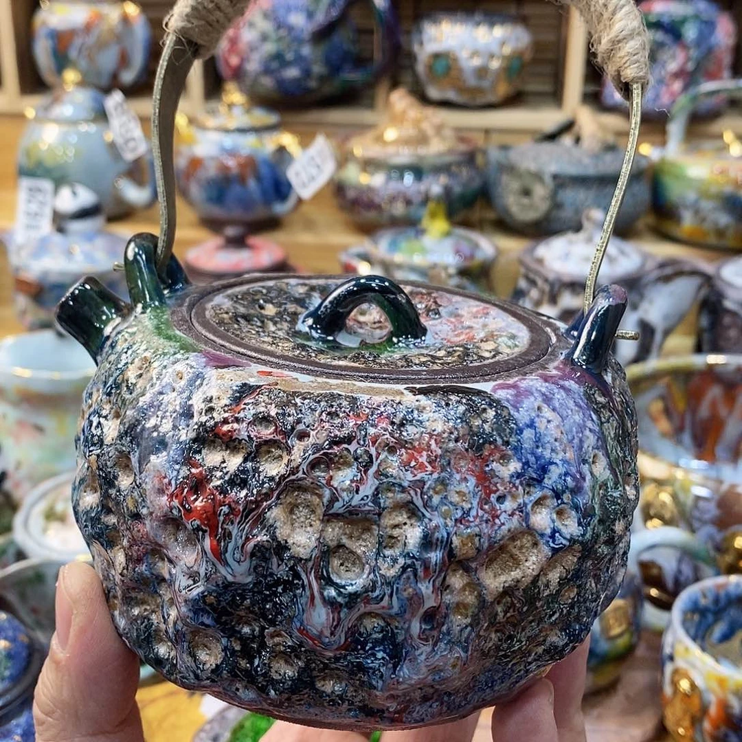 粗陶志野柴烧茶器