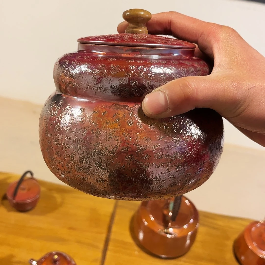 儒**和手工锻打工艺茶叶罐葫芦