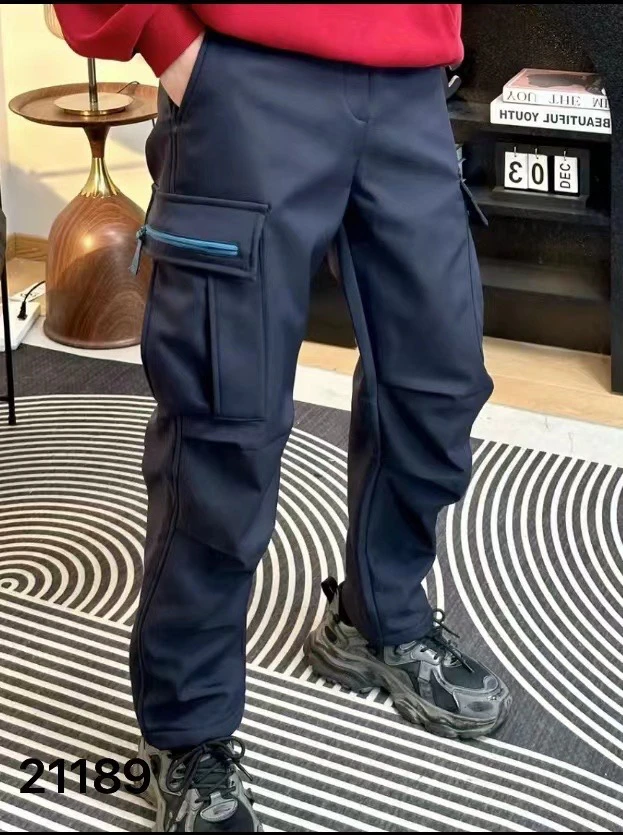 21189欢公子冬季新款加绒加厚潮流时尚工装裤男女同穿