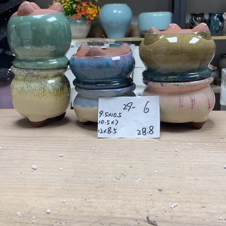 紫砂花盆多肉花盆微瑕6