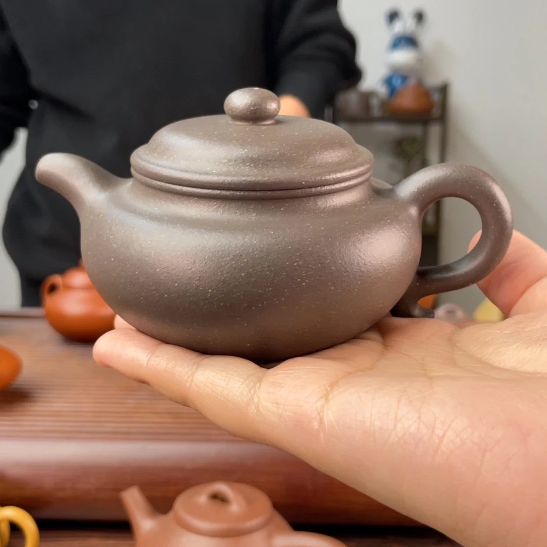 紫泥茶壶天青泥仿古180cc