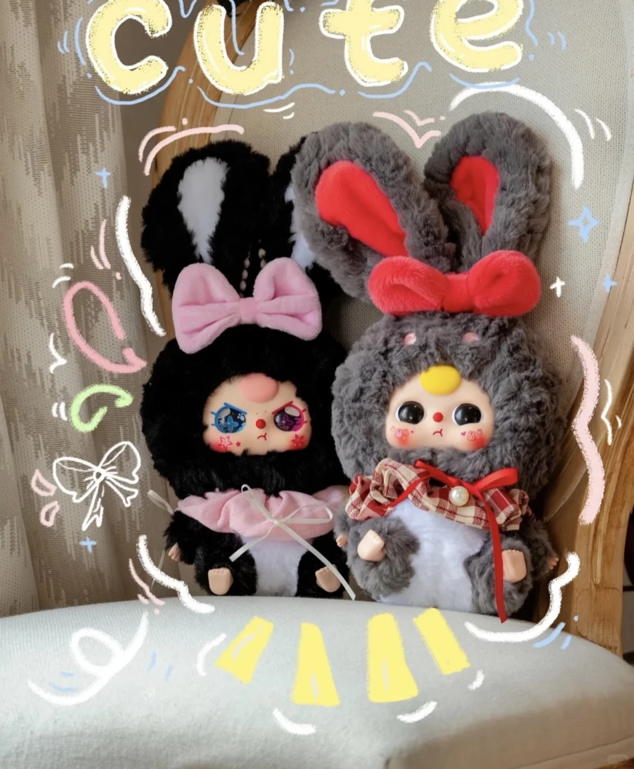 【拆盒】baby three 娃三岁莉莉兔小镇二代毛绒盲盒公仔