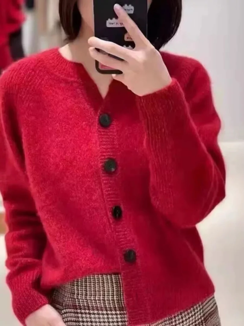 之禾开衫大人小孩同款羊毛线50克手工编织DIY