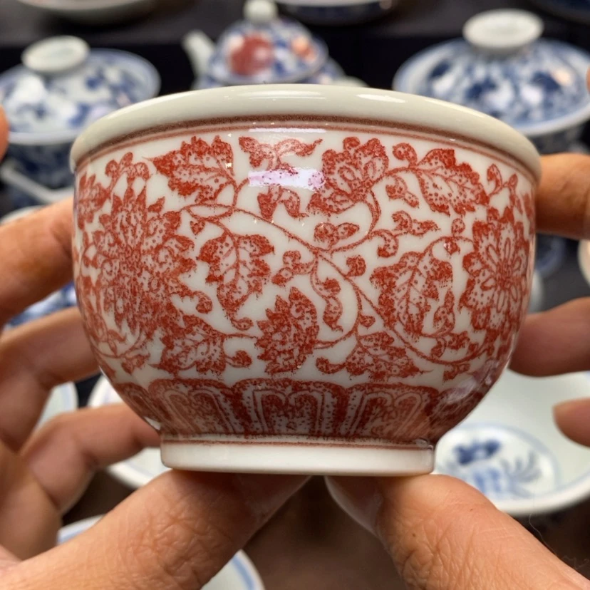 【闪购商品】景德镇釉里红主人杯