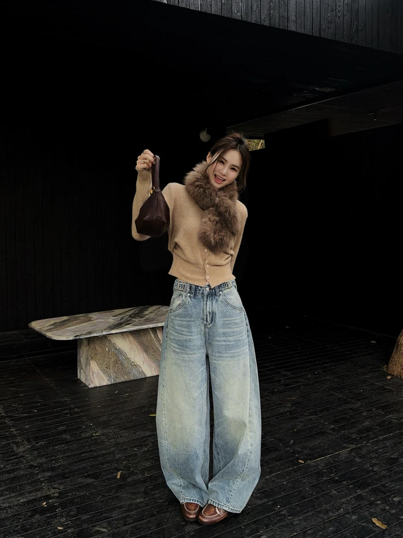 2 YYL 收腰牛仔弯刀裤   68018 2025冬款上新winter