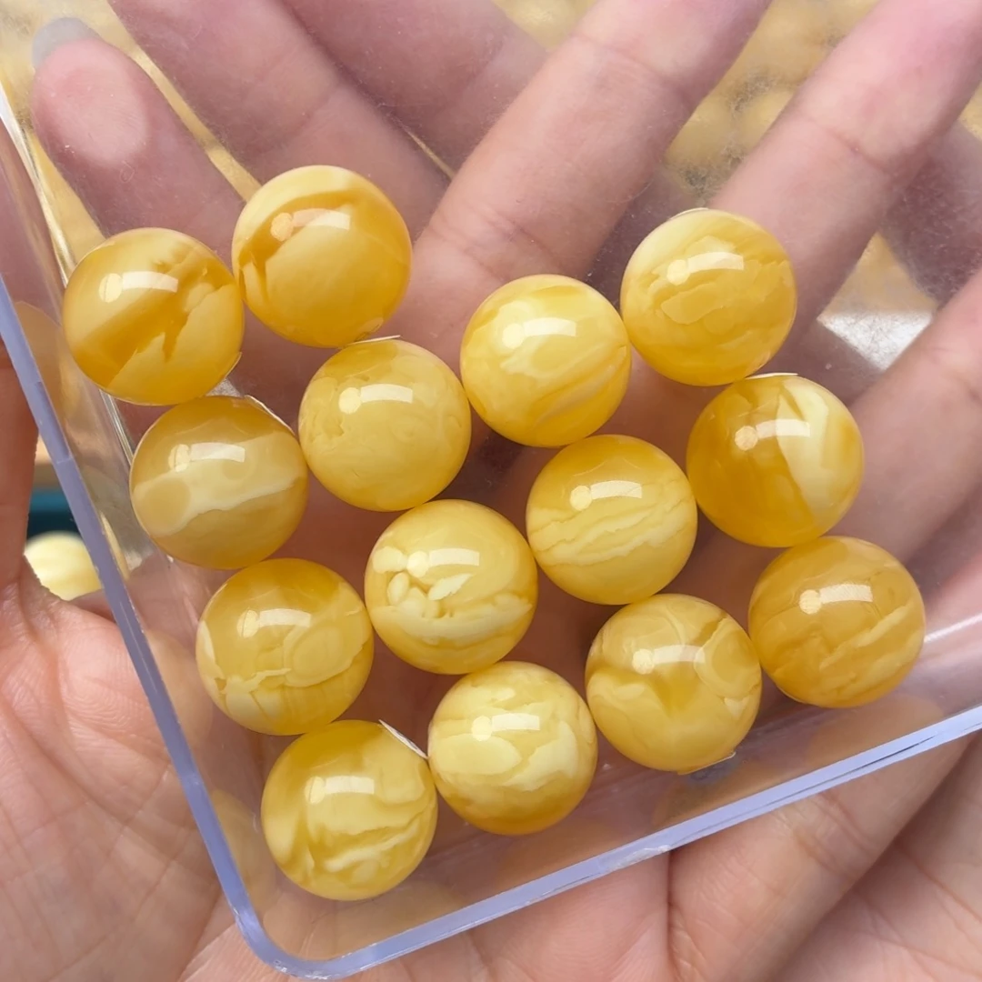 蜜蜡未镶嵌裸石16+蜜蜡妖花手串