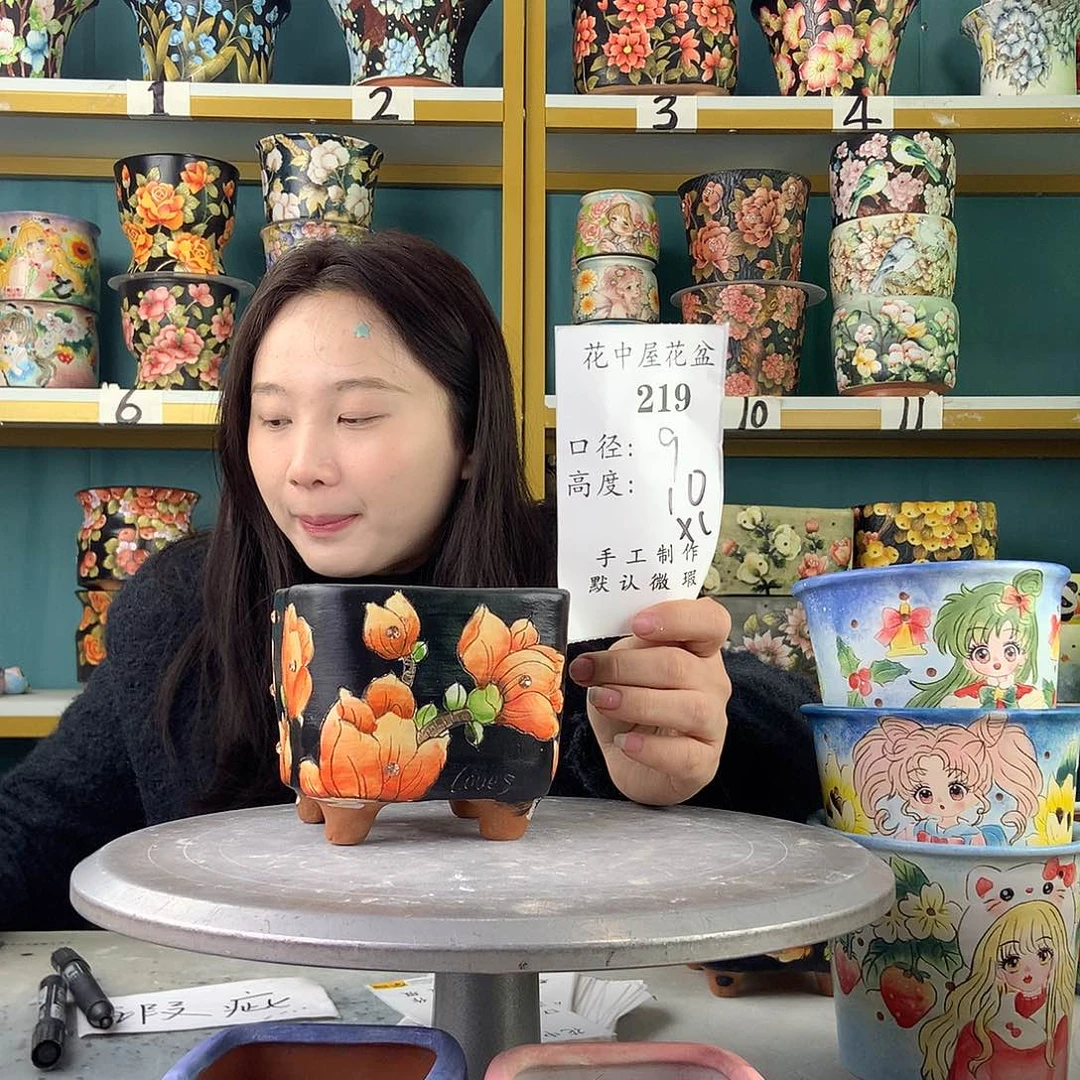 陶景德镇手工花盆219