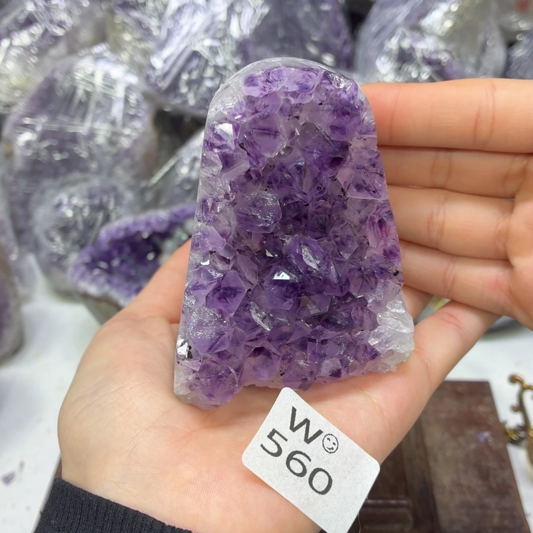 紫晶未镶嵌摆件紫水晶