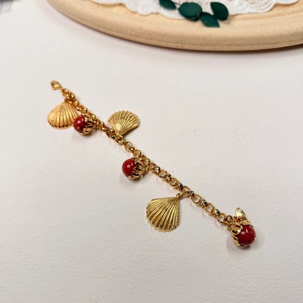 铜合金琉璃手链 【六六中古】孤品精美手链th6538手围16