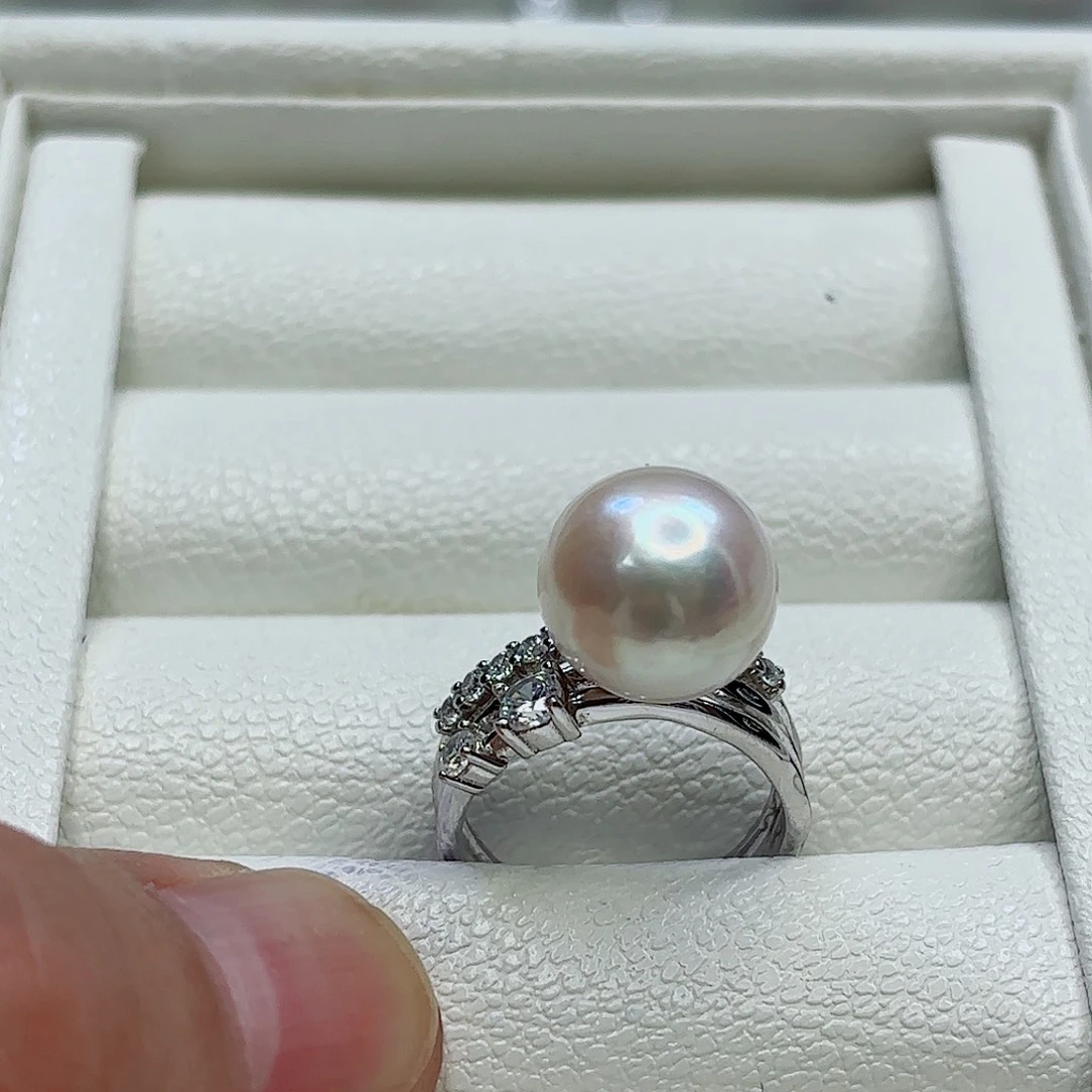 戒指淡水珍珠银S925镶嵌