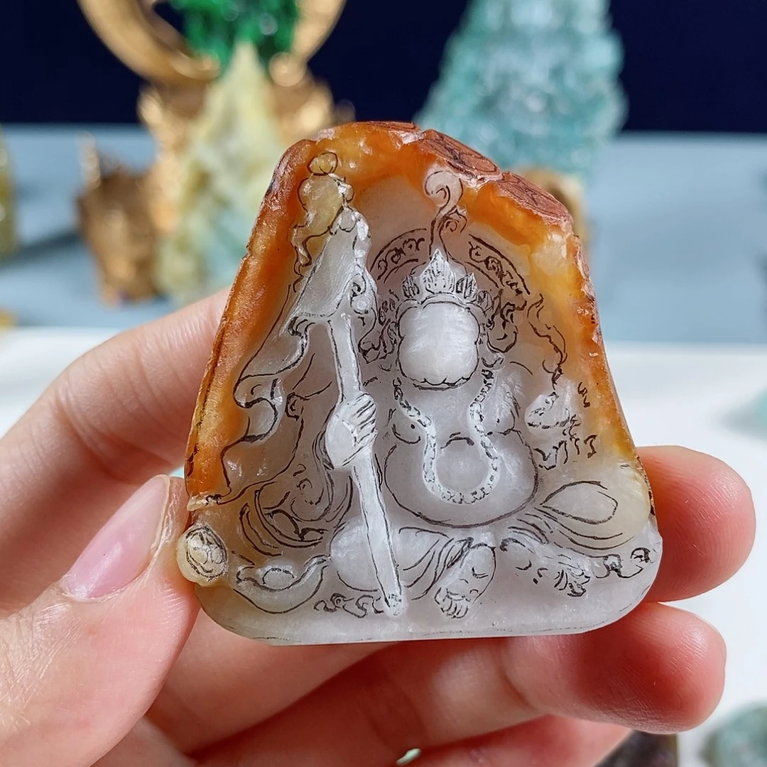 定制翡翠未镶嵌天然a货翡翠财宝天王