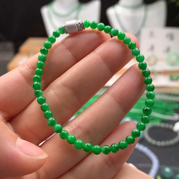 翡翠未镶嵌手链天然缅甸A货翡翠