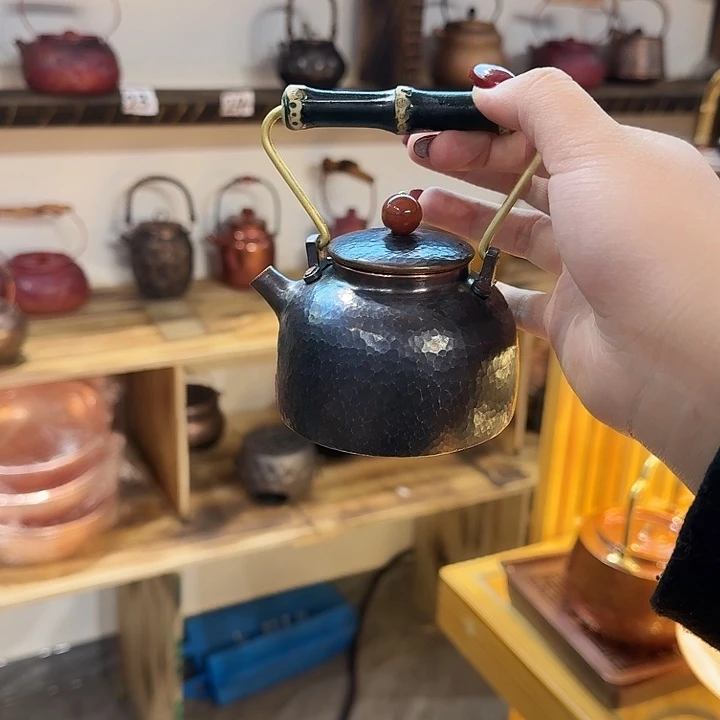 紫铜手工制作提梁