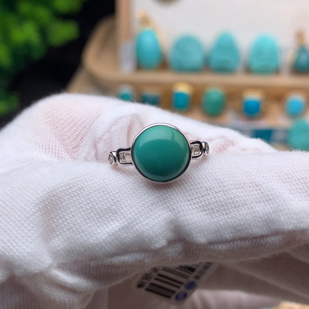 绿松石珠宝奇石银S925镶嵌