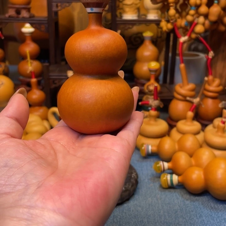 飛***空老皮镶口文玩葫芦