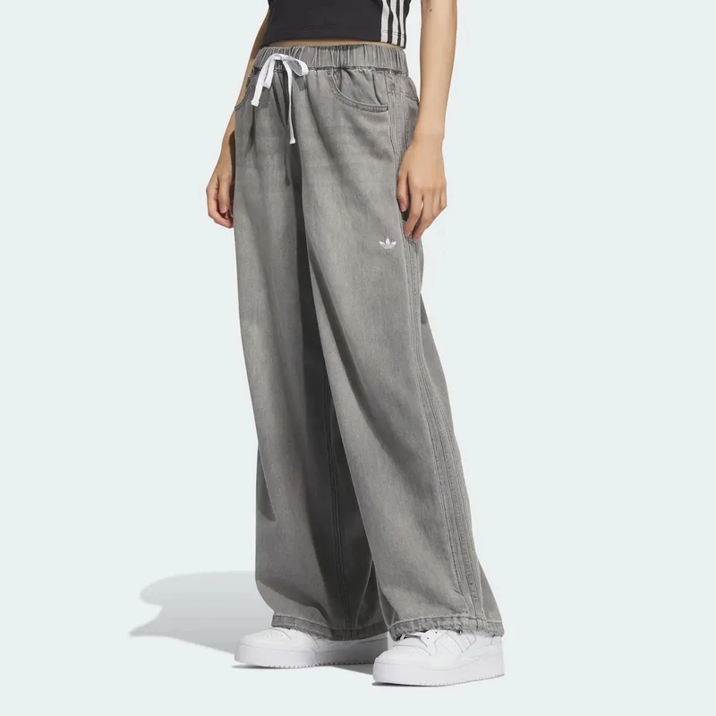 adidas/阿迪达斯三叶草女子DENIM PANT牛仔长裤KC5839