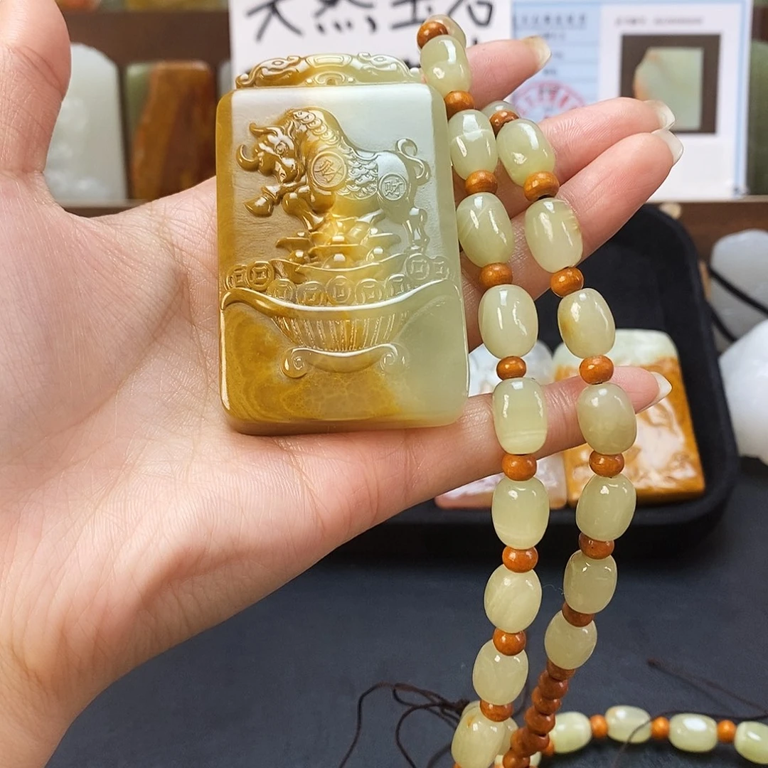 新疆昆仑山料方解石玉3