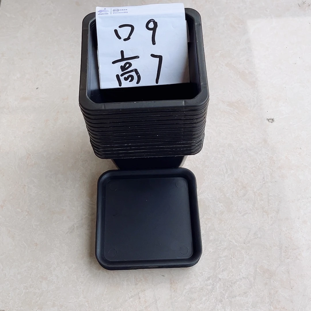 塑料福利款9方黑色20个盆带托盘