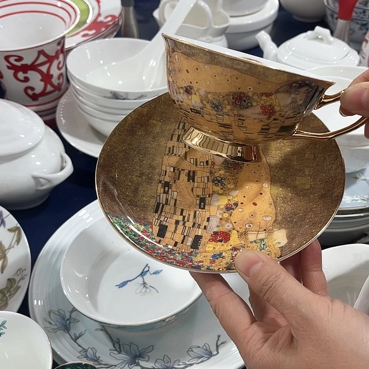 碗微瑕骨瓷杯碟吻系列