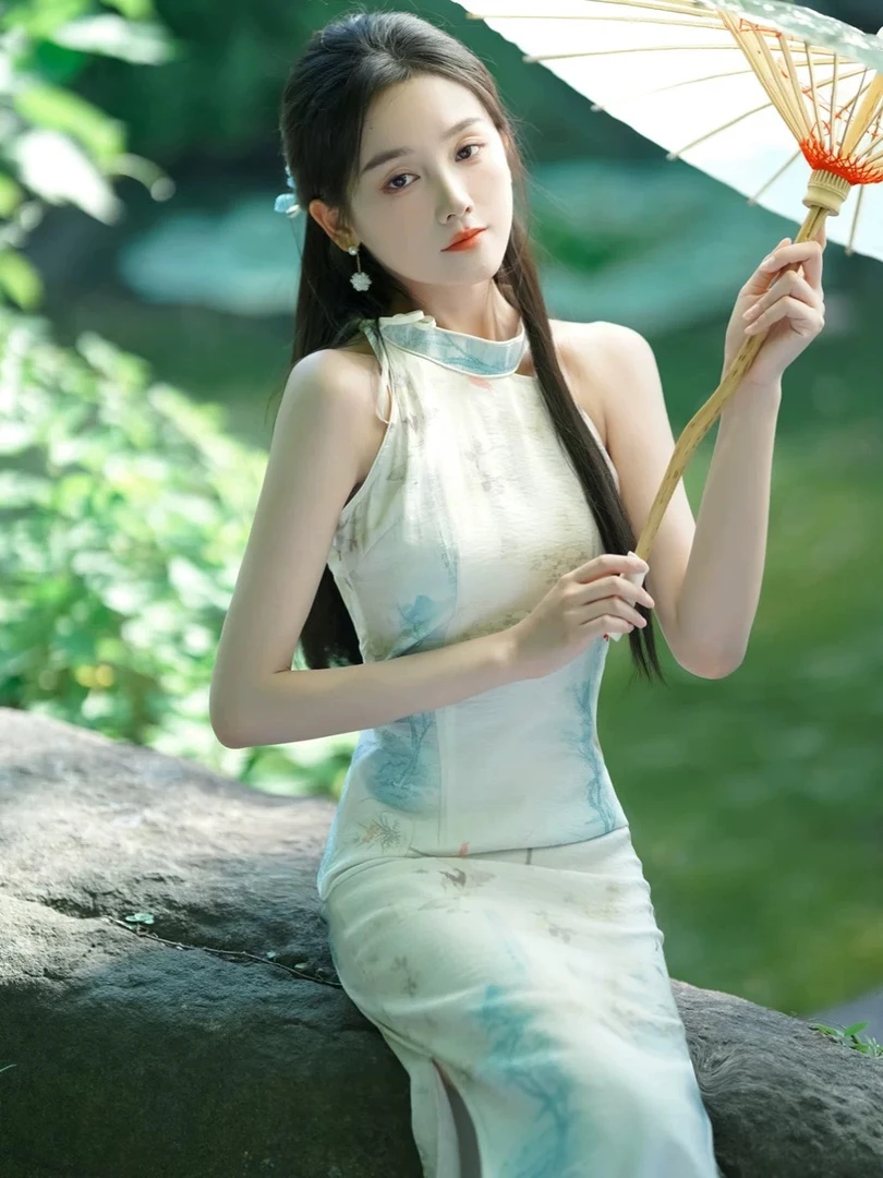 337 年轻款无袖挂脖|流韵|旗袍