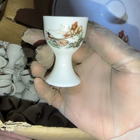 瓷片国营厂库存微瑕3个开片