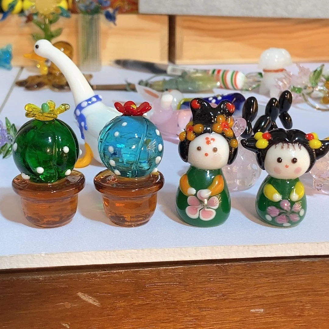琉璃手工艺品桃***?一套