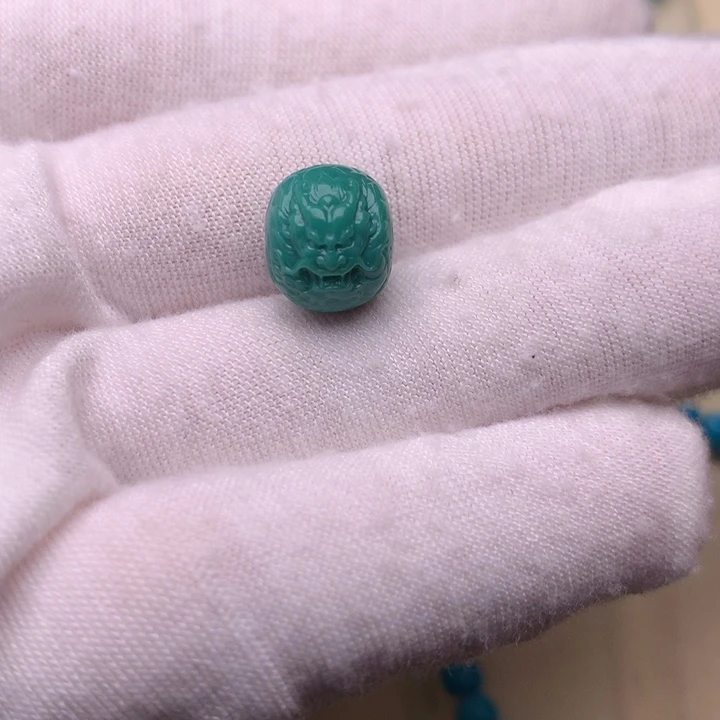 未镶嵌绿松石绿松石龙鼓珠11.3