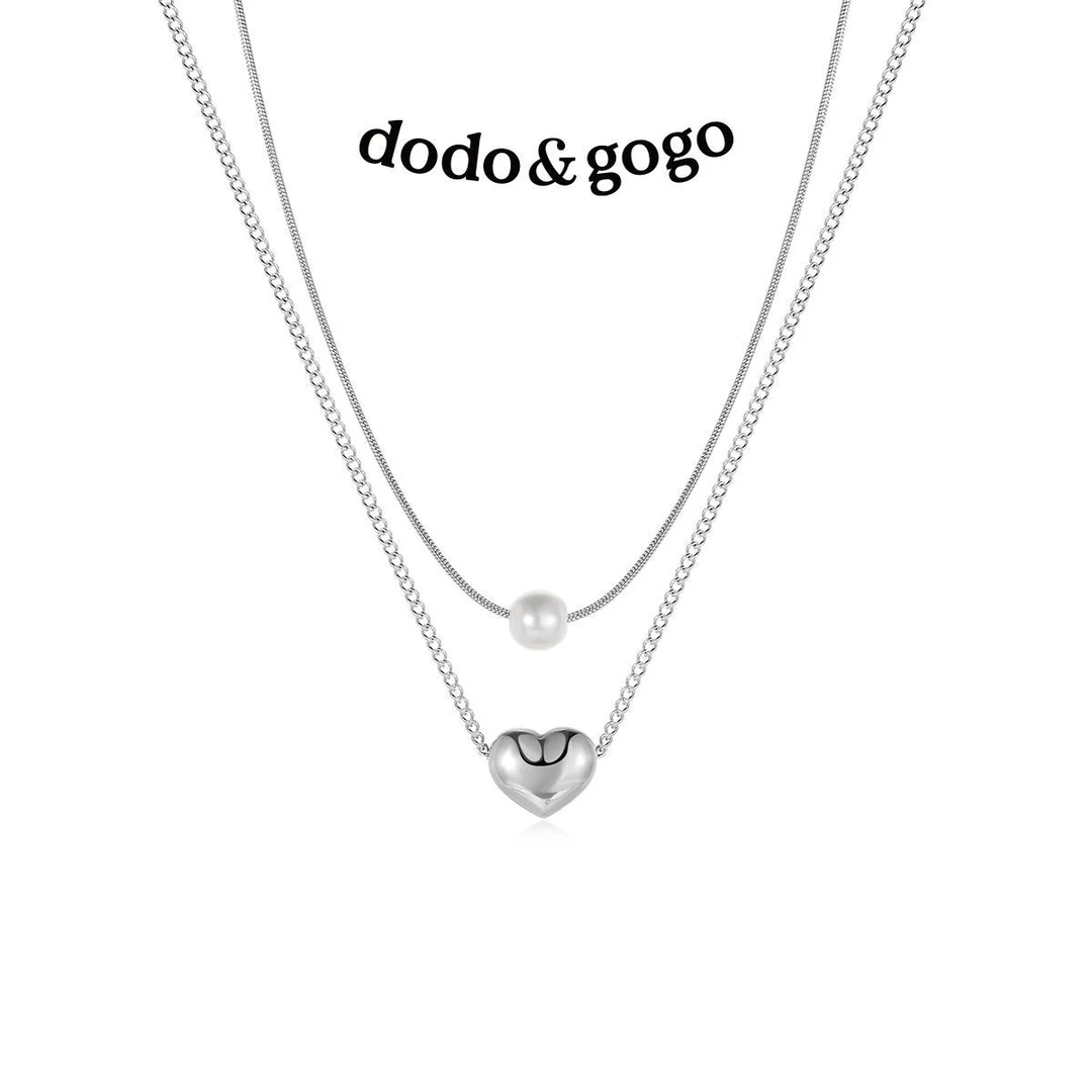 DODOGOGO 钛钢仿珍珠项链 时尚百搭简约高级感叠戴珠珠项链