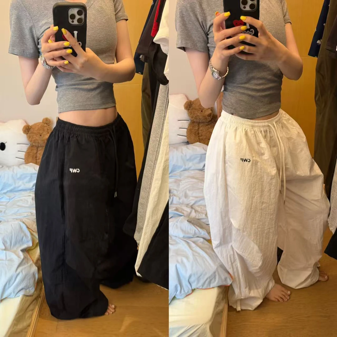 “清仓款”降伞裤夏新款宽松运动裤休闲轻薄收口梭织长裤058