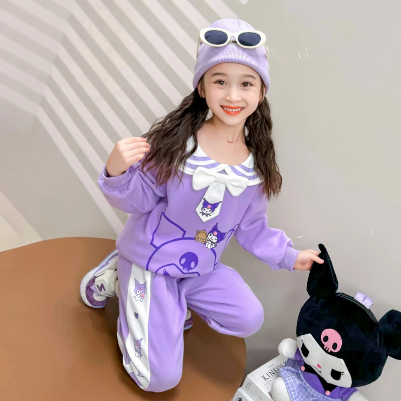 库洛米女童套装春秋2025新款洋气时髦学院风宝宝儿童朱迪警官衣服