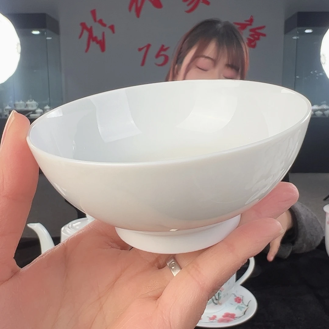 瓷柴窑 素胎普洱杯，吸烟微瑕