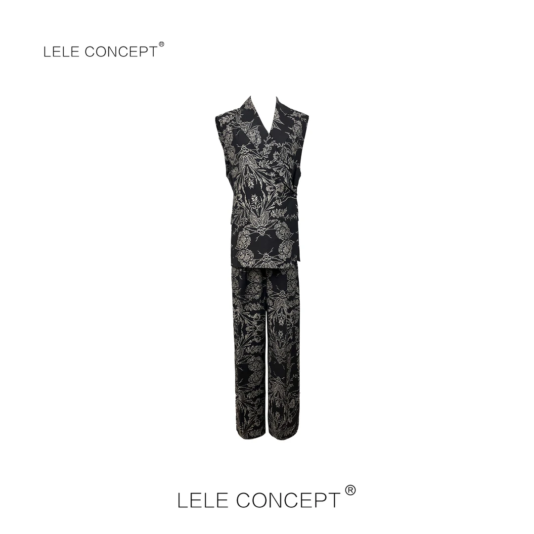 LELE CONCEPT丨时尚高级感轻奢花纹套装T0136