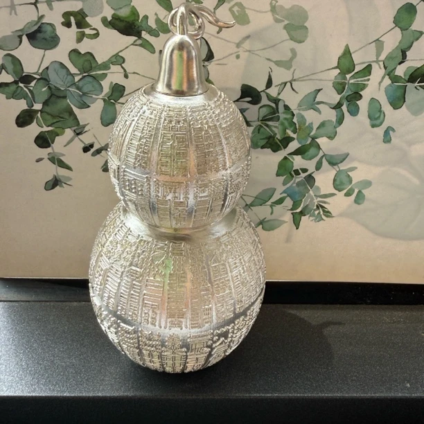 925银银制品 订制纯银葫芦摆件车拉家居装筛品节日快乐礼物
