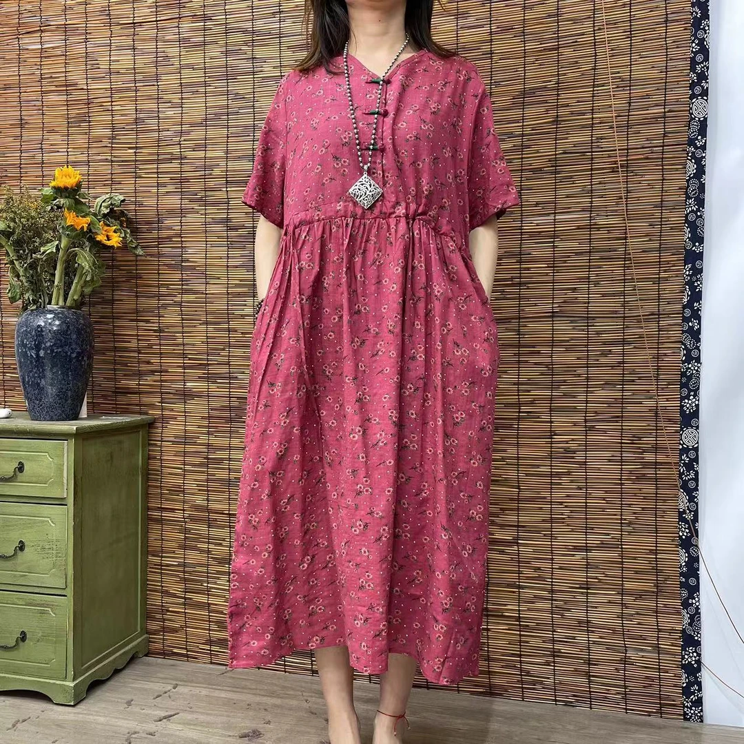 QZ653夏季新款显瘦遮肉减龄洋气连衣裙碎花裙