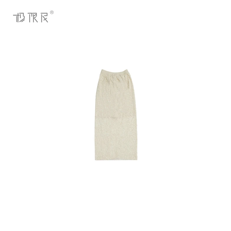 极限民《光韵》夏季欧若风重工亮片网纱气质半身裙F5104Y1010