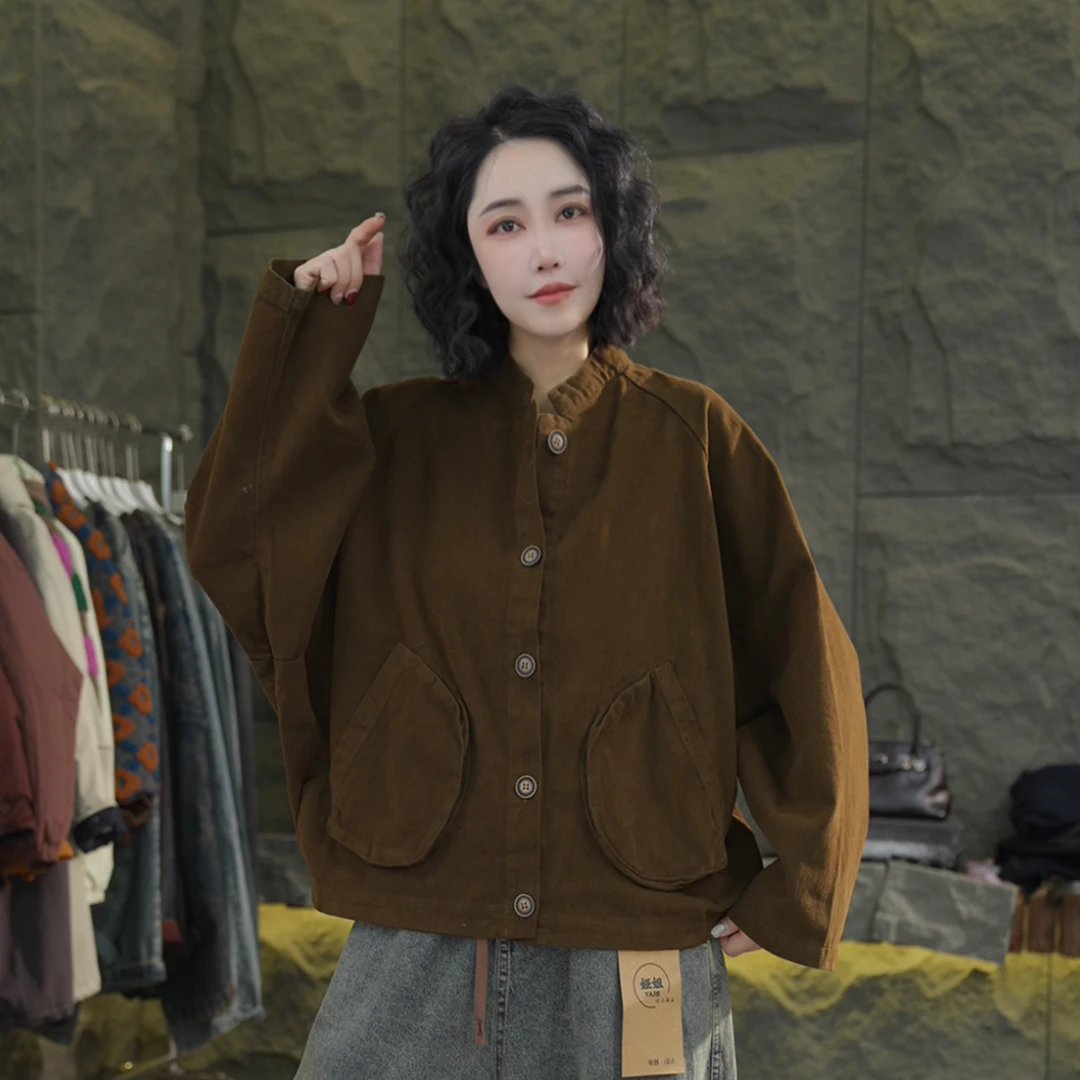 A49  春季新款外套慵懒风外套女宽松休闲长袖大版春秋外套