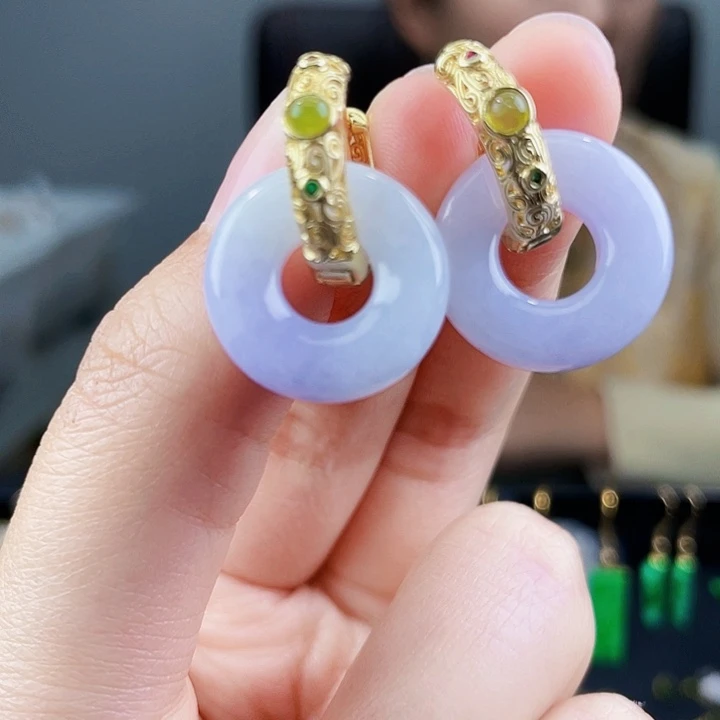 翡翠耳饰未镶嵌饰品