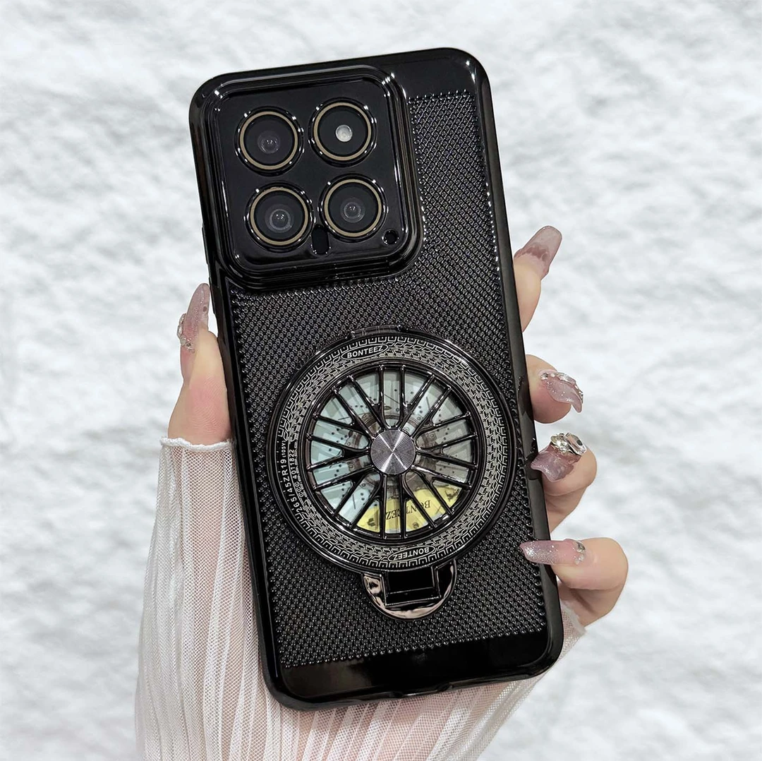 适用小米14手机壳散热透气小米14pro磁吸支架自带镜头膜小米14pro