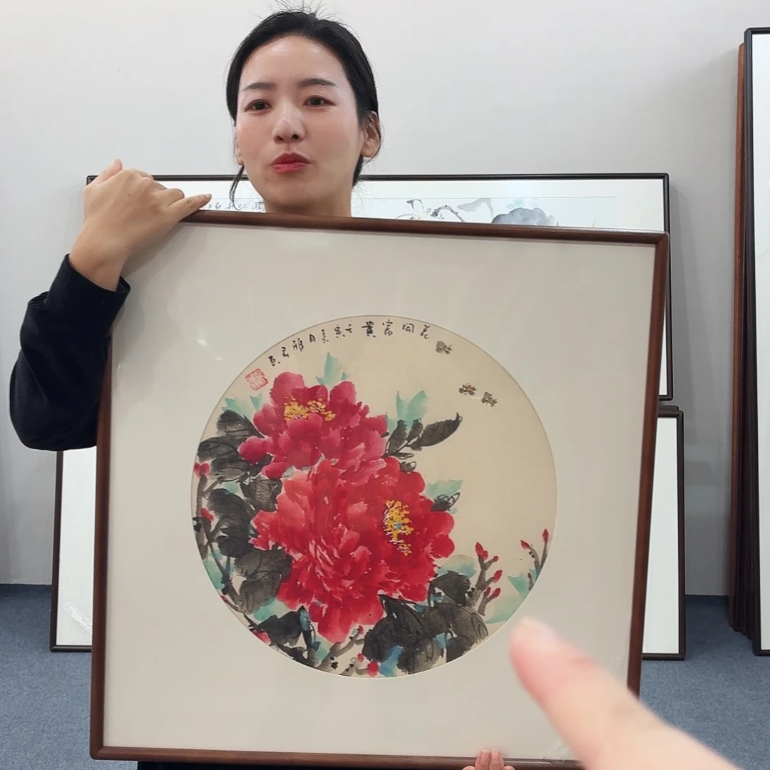 国画手绘作品60-60尺寸