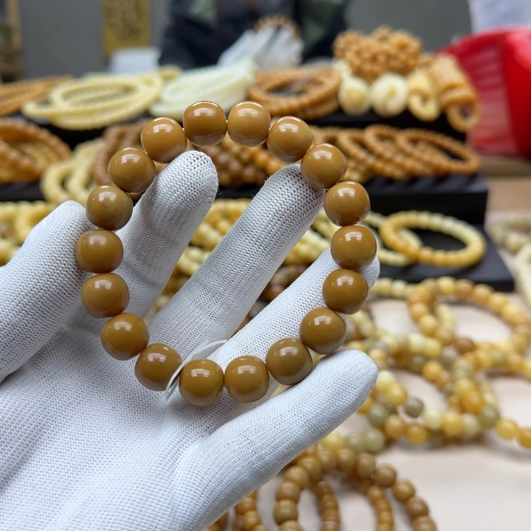 菩提根/象牙果手串13珑珠 11年 精工