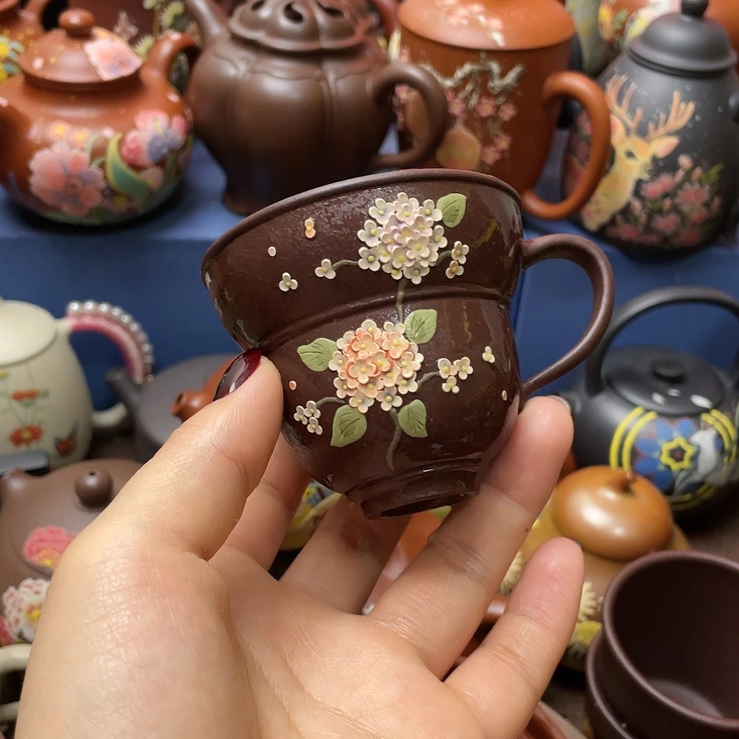 红泥茶杯紫砂主人杯100cc