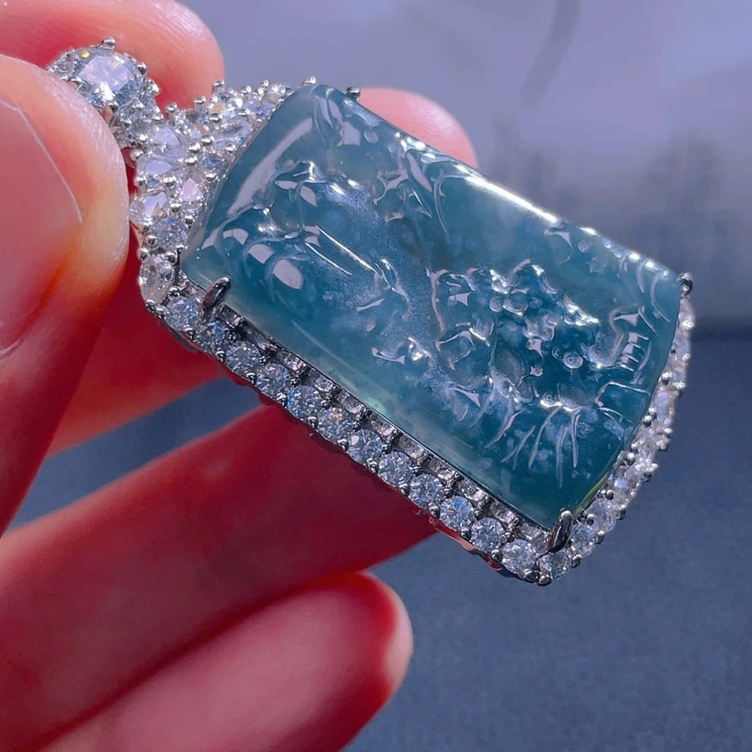 翡翠未镶嵌吊坠(不含链)