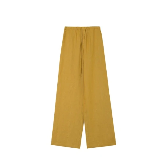 【不带拉链款】ACTASK品牌100%真亚麻劳拉风直筒阔腿裤来自欧美法国